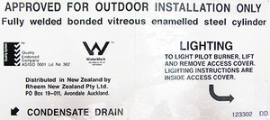 LABEL CONDENSATE DRAIN STELLAR #P LABEL CONDENSATE DRAIN STELLAR #P