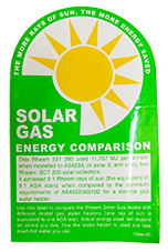 LABEL SOLAR GAS ENERGY RTNG 531260 #OP LABEL SOLAR GAS ENERGY RTNG 531260 #OP