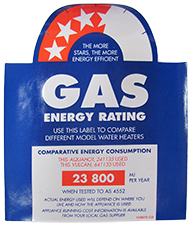 LABEL GAS NRGY RTNG VULC/AQUAHOT 135L#OP LABEL GAS NRGY RTNG VULC/AQUAHOT 135L#OP