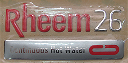 NAMEBADGE RHEEM 26 CFGWH #P NAMEBADGE RHEEM 26 CFGWH #P