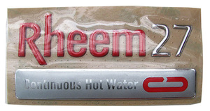 NAMEBADGE RHEEM 27 CFGWH #P NAMEBADGE RHEEM 27 CFGWH #P