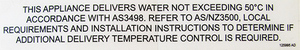 LABEL 50º WATER DELIVERY AS3498 #OP LABEL 50º WATER DELIVERY AS3498 #OP