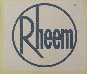 LABEL RHEEM CIRCLE LOGO - GREY #P LABEL RHEEM CIRCLE LOGO - GREY #P